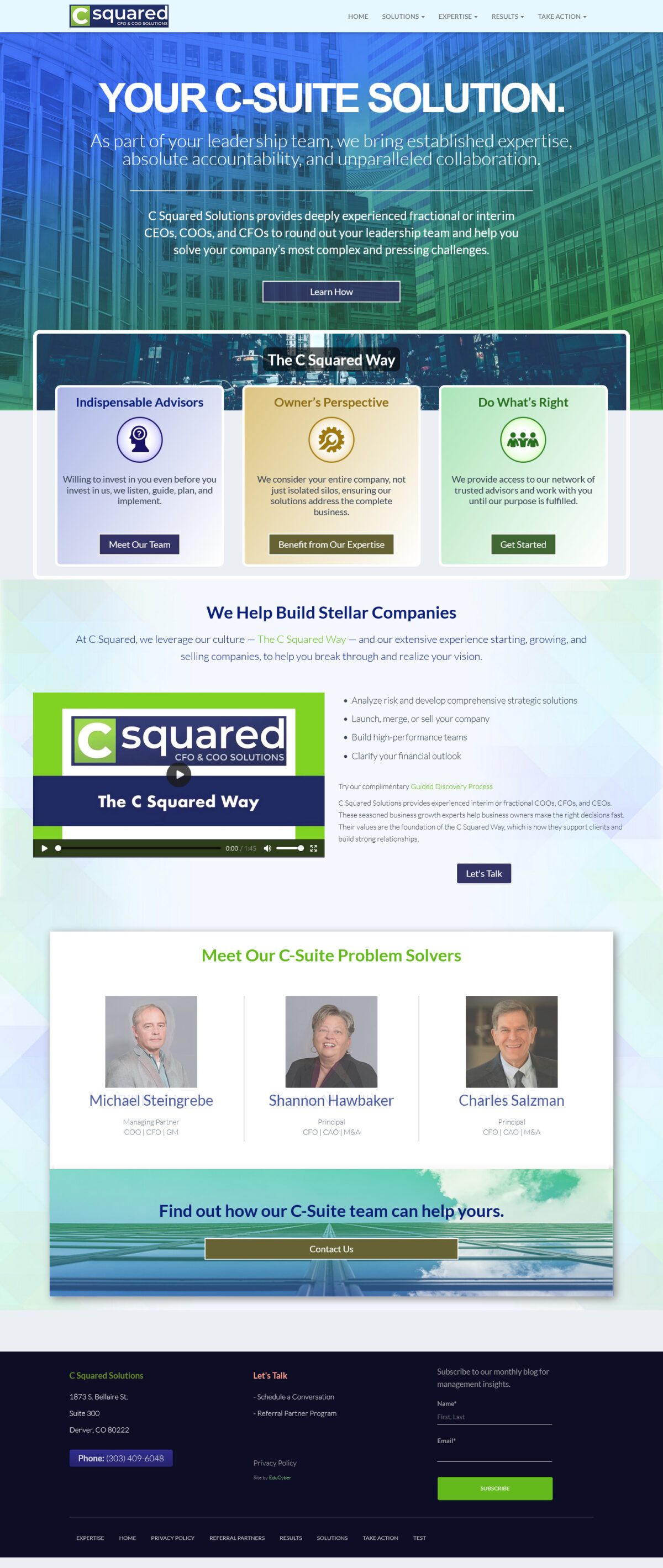 C Squared Solutions – Ceo, Cfo And Coo Solutions