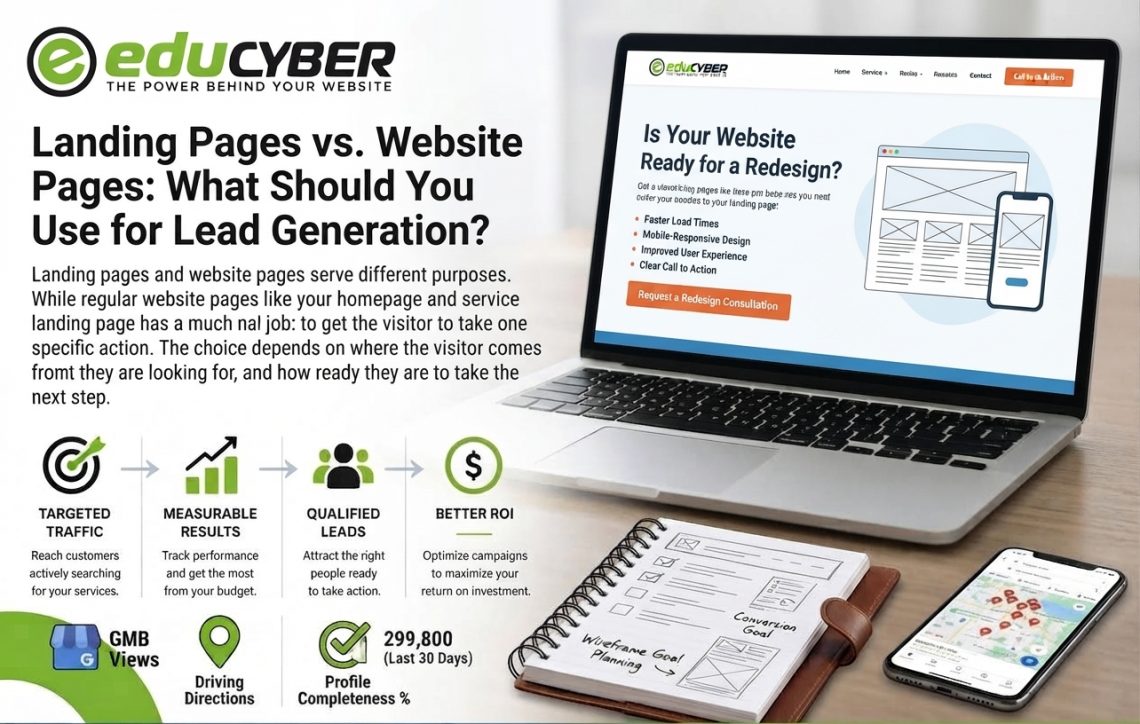 Landing Pages Vs. Website Pages For Lead Generation
